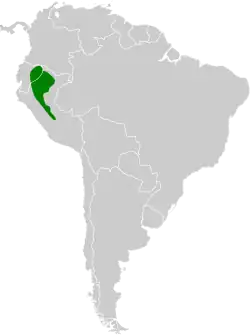Distribución geográfica del hormiguero lunulado.