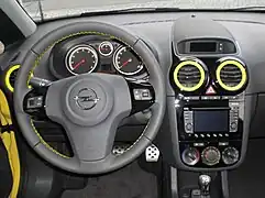 Tablero de mandos del Opel Corsa del 2012