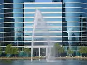 Fuente en el lago Oracle, Redwood Shores