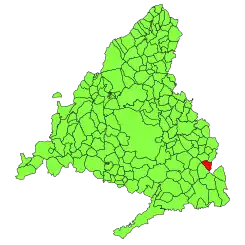 Extensión del término municipal dentro de la Comunidad de Madrid