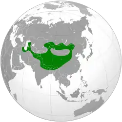 Mapa de distribución del manul.