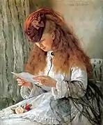Chica leyendo una carta
