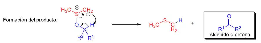 Oxidación de Swern paso 3 formación del producto