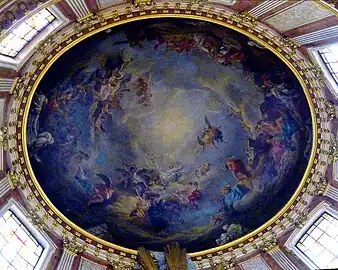 Cúpula de la capilla de la Virgen, con la Asunción de Jean-Baptiste Marie Pierre.