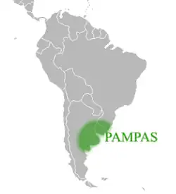 Extensión de la pampa en el Cono Sur de América del Sur.