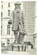 Estatua de William Penn, por Alexander Milne Calder, situada sobre el Ayuntamiento de Filadelfia, 1894.