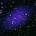 Cúmulo de galaxias MOO J1142+1527 el cual fue descubierto gracias a la búsqueda MaDCoWS.