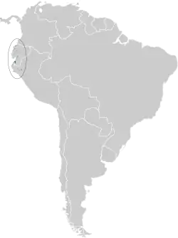 Distribución geográfica del anambé pizarra.