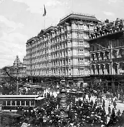 El presidente William McKinley visita el Palace Hotel original 1901