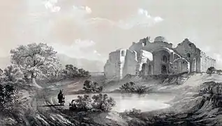 Palace of Ardashir , obra de Eugène Flandin