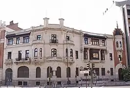Palacete de Miguel Maura y sede de la Cruz Roja Española en la plaza de Rubén Darío.