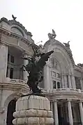 Pegaso del conjunto escultórico al exterior del Palacio de Bellas Artes de México