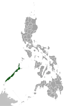 Distribución del faisán de espolones de Palawan