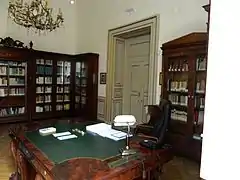 Un cuarto del apartamento de Benedetto Croce.