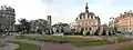 Vista panorámica de la iglesia y alcaldía de Vincennes
