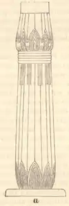 A drawing of a lotus column