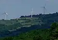 Parque eólico cerca de Scansano en la Toscana, Grosseto