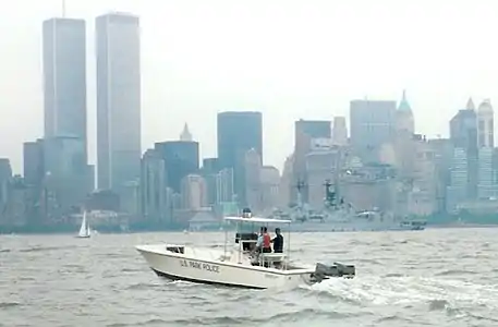Unidad Marítima de la Policía de Parques en el río Hudson.