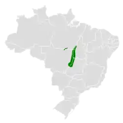 Distribución geográfica de la cardenilla frentirroja.