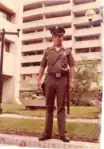 Agente de policía en Bogotá en la década de los 80