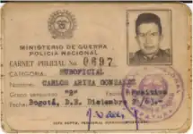 Identificación de Policía en 1963