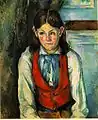 Paul Cezanne: Niño con chaleco rojo