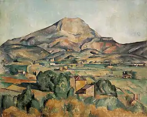 La montaña Sainte-Victoire vista desde Bellevue (1885-95)por Paul Cézanne