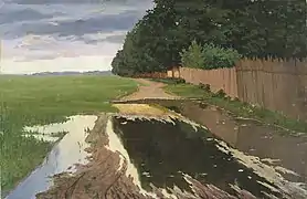 A Landscape with a Fence (1906-1911), de  Paul Raud (1865-1930)