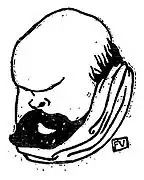 Caricatura de Verlaine por Félix Vallotton.