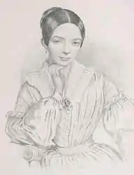 Virginie Déjazet. Grabado de Adrian Ludwig Richter