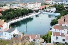 Estanque que sirve de abastecimiento a la Huerta de Pegalajar (Provincia de Jaén - España).