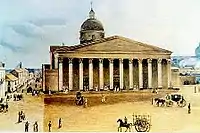 La Catedral de Buenos Aires en 1829. Acuarela.