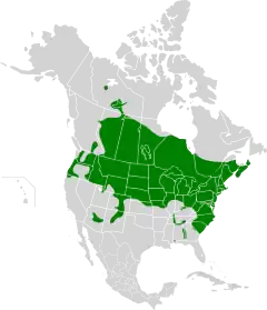 Distribución nativa de Perca flavescens