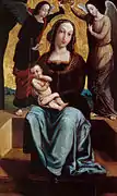 Pietro Perugino. Virgen con Niño coronada por los ángeles.