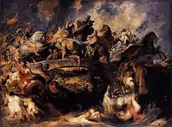 Batalla de las amazonas, de Rubens (1619).