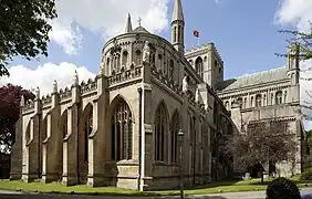 Extremo de la catedral de Peterborough