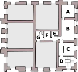 Plan de l'entresol du Petit Trianon