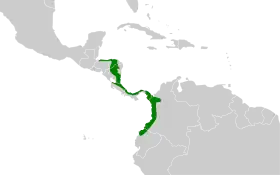 Distribución geográfica del hormiguero ocelado.