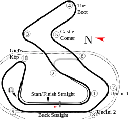 Map of the road course