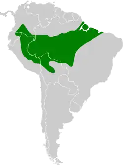 Distribución geográfica del hormiguero maculado.