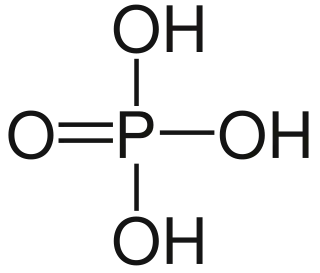 Estructura química del ácido fosfórico.