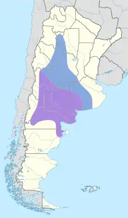 Distribución geográfica del yal carbonero.