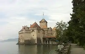 El Castillo de Chillon entre Montreux y Villeneuve.