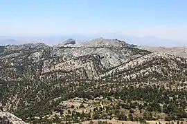 Loma del Cagasebo y pico del Aguilón del Loco, desde el Cerro Cabañas.