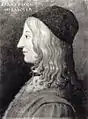 Pico della Mirandola (1463-1494), el más joven del grupo.