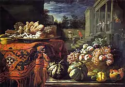 Naturaleza muerta con frutas y dulces (1650-1660), Galleria Nazionale d'Arte Antica di Trieste