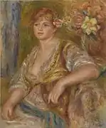 Blonde à la rose, Andrée, 1915-1917 por Pierre-Auguste Renoir