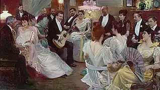 Una canción de Gibert en el salón de Madame Madeleine Lemaire (1891), Musée La Piscine, Roubaix