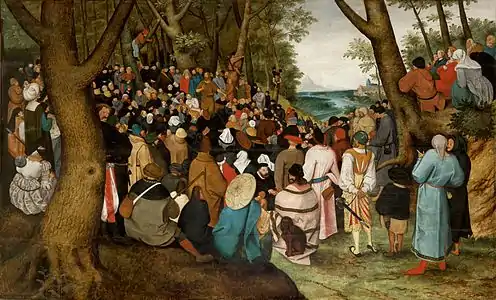 Copia por Pieter Brueghel el Joven de la obra de su padre La Predicación de San Juan Bautista (1601-1604), Europeum en Cracovia