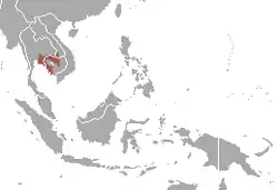 Distribución del gibón crestado